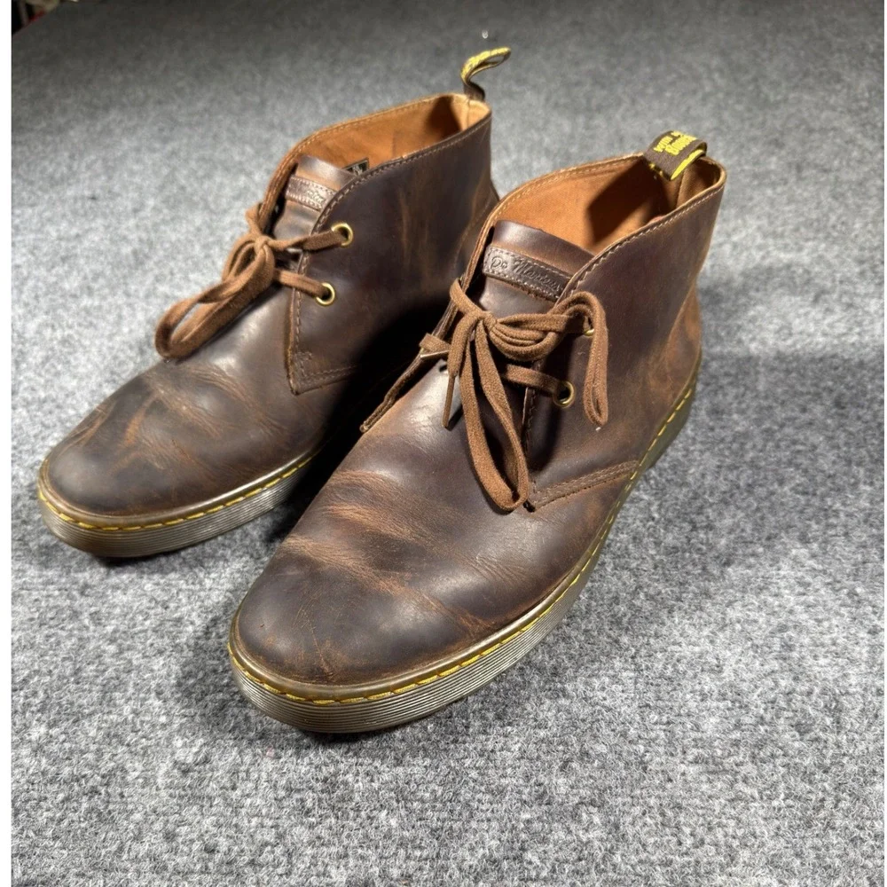 Dr. Martens Cabrillo Chukka Boots Mens 10 Brown Leather Vintage Desert Shoes
